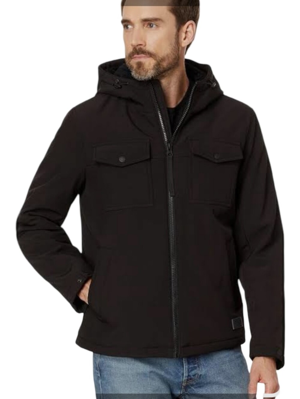 G.H. Bass & Co. Mens Black Hooded Field Jacket Size M
